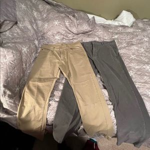 Two Pairs of Izod Pants; Corduroy and chino